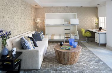 Projetar um quarto de crianças com um sofá macio: como e onde devo colocá-lo?