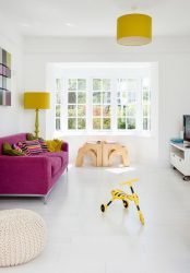 Projetar um quarto de crianças com um sofá macio: como e onde devo colocá-lo?