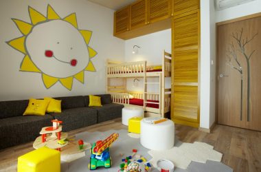 Projetar um quarto de crianças com um sofá macio: como e onde devo colocá-lo?