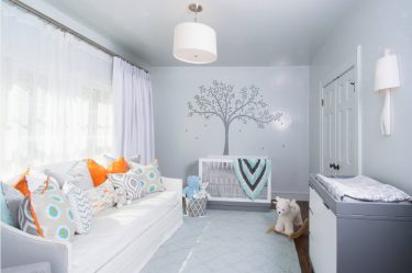 Projetar um quarto de crianças com um sofá macio: como e onde devo colocá-lo?