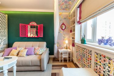 Projetar um quarto de crianças com um sofá macio: como e onde devo colocá-lo?