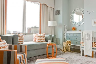 Projetar um quarto de crianças com um sofá macio: como e onde devo colocá-lo?