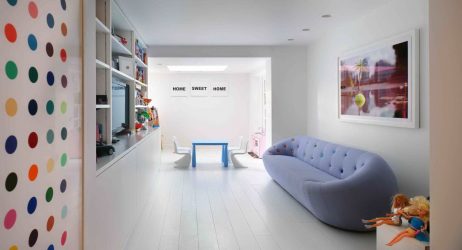 Projetar um quarto de crianças com um sofá macio: como e onde devo colocá-lo?