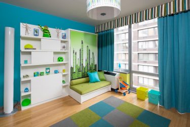 Projetar um quarto de crianças com um sofá macio: como e onde devo colocá-lo?