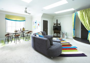 Projetar um quarto de crianças com um sofá macio: como e onde devo colocá-lo?
