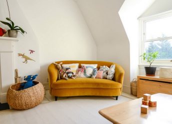 Projetar um quarto de crianças com um sofá macio: como e onde devo colocá-lo?