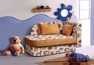 Projetar um quarto de crianças com um sofá macio: como e onde devo colocá-lo?