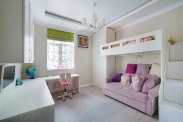 Projetar um quarto de crianças com um sofá macio: como e onde devo colocá-lo?