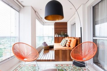 Decoração varanda em Khrushchev: 225 + (Foto) - Idéias para fazer belos desenhos