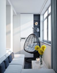 Decoração varanda em Khrushchev: 225 + (Foto) - Idéias para fazer belos desenhos