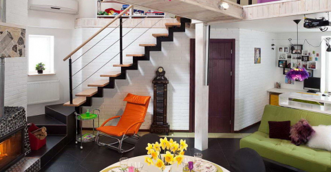 O design interior da moradia em estilo moderno: 155+ (foto) projetos para a sala de estar, cozinha, pátio