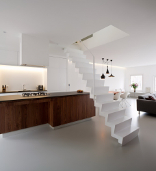 O design interior da moradia em estilo moderno: 155+ (foto) projetos para a sala de estar, cozinha, pátio