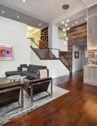 O design interior da moradia em estilo moderno: 155+ (foto) projetos para a sala de estar, cozinha, pátio
