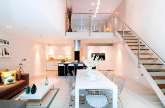 O design interior da moradia em estilo moderno: 155+ (foto) projetos para a sala de estar, cozinha, pátio