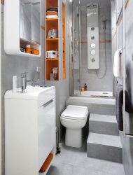 Projeto do banheiro em uma casa de madeira (mais de 200 fotos): decoração DIY (teto, piso, paredes)