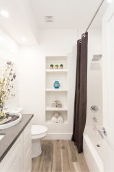 Projeto do banheiro em uma casa de madeira (mais de 200 fotos): decoração DIY (teto, piso, paredes)