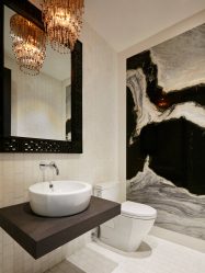 Projeto do banheiro em uma casa de madeira (mais de 200 fotos): decoração DIY (teto, piso, paredes)