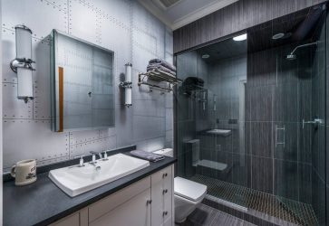 Projeto do banheiro em uma casa de madeira (mais de 200 fotos): decoração DIY (teto, piso, paredes)
