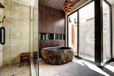 Projeto do banheiro em uma casa de madeira (mais de 200 fotos): decoração DIY (teto, piso, paredes)