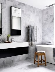 Projeto do banheiro em uma casa de madeira (mais de 200 fotos): decoração DIY (teto, piso, paredes)
