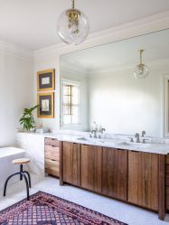 Projeto do banheiro em uma casa de madeira (mais de 200 fotos): decoração DIY (teto, piso, paredes)