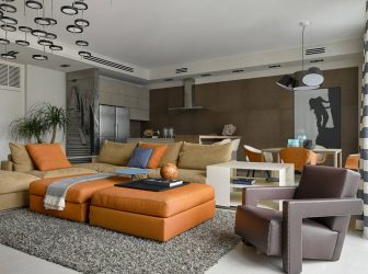 Básico Estilos modernos no design da sala de estar: 180+ Fotos de combinações de cores no interior