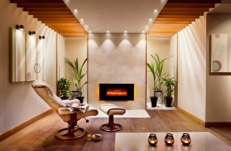 Electric Fireplace with the effect of a living flame: Wall, Built-in, Outdoor. Which model to prefer? (230+ Photos)