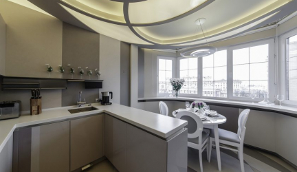 Incredible Bay Windows ในครัว - Art of Design (115+ ภาพถ่ายของการตกแต่งภายใน)