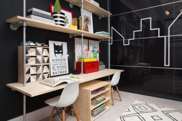 Fazemos o interior em preto: Cortinas / Papel de Parede / Teto (185 + Foto). Acento brilhante de seu design