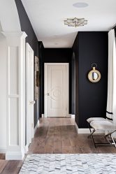 Fazemos o interior em preto: Cortinas / Papel de Parede / Teto (185 + Foto). Acento brilhante de seu design
