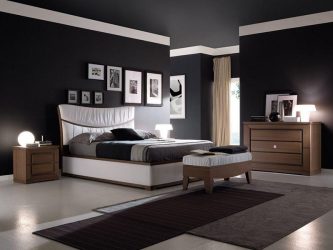 Fazemos o interior em preto: Cortinas / Papel de Parede / Teto (185 + Foto). Acento brilhante de seu design