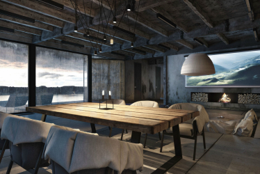 Fazemos o interior em preto: Cortinas / Papel de Parede / Teto (185 + Foto). Acento brilhante de seu design