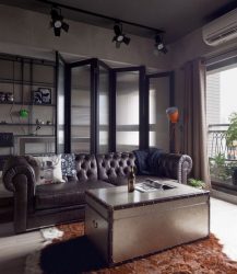 Fazemos o interior em preto: Cortinas / Papel de Parede / Teto (185 + Foto). Acento brilhante de seu design