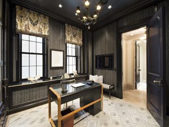 Fazemos o interior em preto: Cortinas / Papel de Parede / Teto (185 + Foto). Acento brilhante de seu design