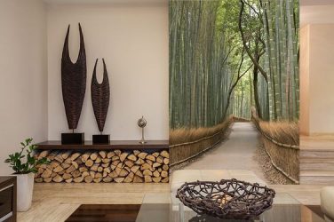 Foto papel de parede na parede na sala de estar, quarto, cozinha e criança: 205 + Foto interiores atraentes