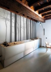 Foto papel de parede na parede na sala de estar, quarto, cozinha e criança: 205 + Foto interiores atraentes
