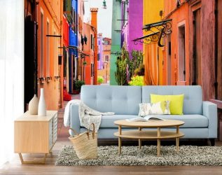Foto papel de parede na parede na sala de estar, quarto, cozinha e criança: 205 + Foto interiores atraentes