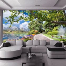 Foto papel de parede na parede na sala de estar, quarto, cozinha e criança: 205 + Foto interiores atraentes