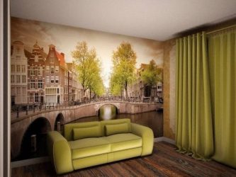 Foto papel de parede na parede na sala de estar, quarto, cozinha e criança: 205 + Foto interiores atraentes
