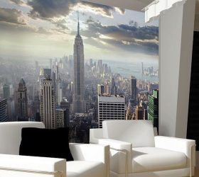 Foto papel de parede na parede na sala de estar, quarto, cozinha e criança: 205 + Foto interiores atraentes