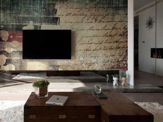 Foto papel de parede na parede na sala de estar, quarto, cozinha e criança: 205 + Foto interiores atraentes