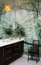 Foto papel de parede na parede na sala de estar, quarto, cozinha e criança: 205 + Foto interiores atraentes