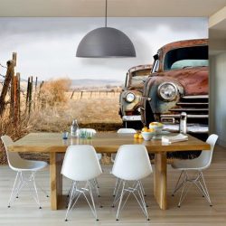 Foto papel de parede na parede na sala de estar, quarto, cozinha e criança: 205 + Foto interiores atraentes