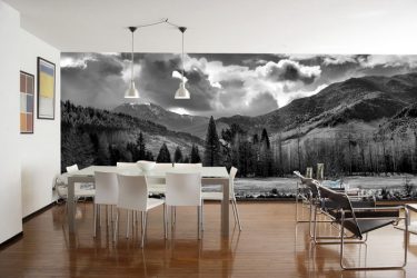 Foto papel de parede na parede na sala de estar, quarto, cozinha e criança: 205 + Foto interiores atraentes