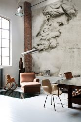 Foto papel de parede na parede na sala de estar, quarto, cozinha e criança: 205 + Foto interiores atraentes
