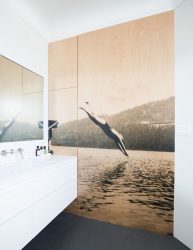 Foto papel de parede na parede na sala de estar, quarto, cozinha e criança: 205 + Foto interiores atraentes
