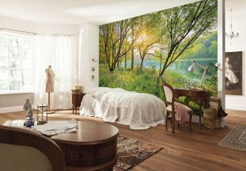 Foto papel de parede na parede na sala de estar, quarto, cozinha e criança: 205 + Foto interiores atraentes