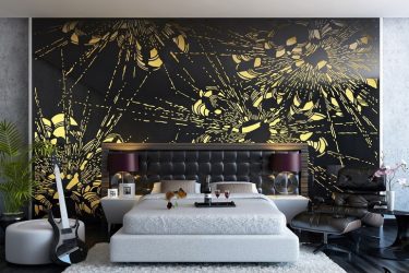 Foto papel de parede no interior do quarto: 205+ (Foto) Belas ideias para criar conforto
