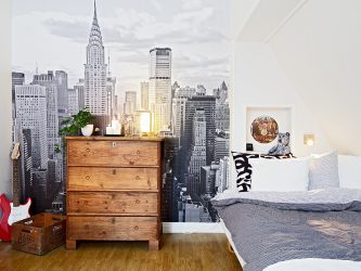 Foto papel de parede no interior do quarto: 205+ (Foto) Belas ideias para criar conforto