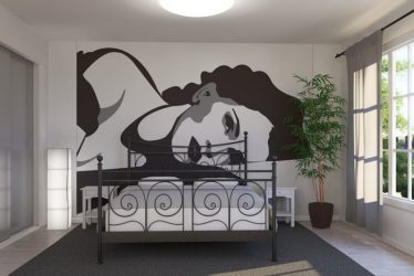 Foto papel de parede no interior do quarto: 205+ (Foto) Belas ideias para criar conforto